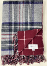 Load image into Gallery viewer, Grey Tartan with Ruby Windowpane