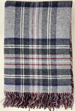 Load image into Gallery viewer, Grey Tartan with Ruby Windowpane