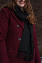 Load image into Gallery viewer, Ultrafine Merino Black Scarf - RWS Certified