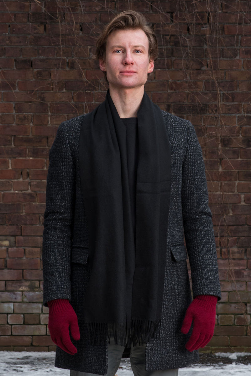 draw drawers Wool Scarf ブラック draw drawers Wool Scarf ブラック