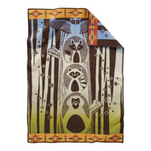 Load image into Gallery viewer, Wool & Cotton Kids Blanket -Woodland Neighbours
